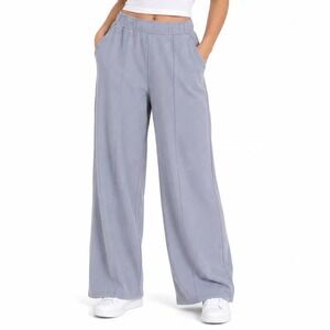 HM Move Blue Wide Leg Cotton Sweatpants Pintuck Pockets 1255286-1 Mens Medium